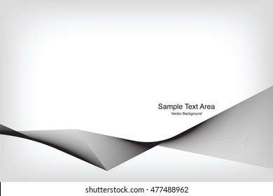 Abstract Line, On White Background With Sample Text Area