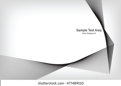 Abstract Line, On White Background With Sample Text Area