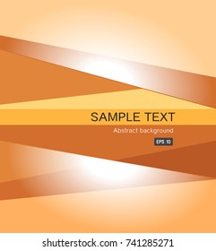 Abstract line Orange color Background - Blank for text - Illustration