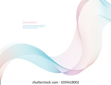 Artistic pastel colored paper wave background created with