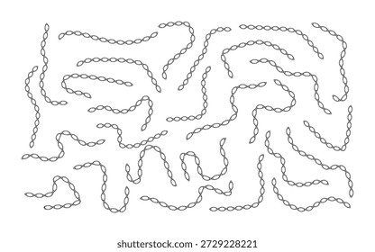 Abstrakte Linie Weg Kunst, Minimale Labyrinth Zeichnung Design, Moderne abstrakte Umrisse.