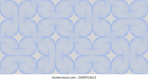 Abstract line pattern background. Futuristic blue wireframe pattern on a gray background with geometric outline shapes. Brutalist background for banner, landing, website, poster, cover, and brochure.