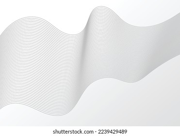 Abstract line pattern design deocorative artwork. Simple design for wavy movement template. illustration 