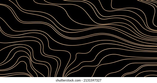 abstract line pattern with golden color isolated black background, applicable for website banner, poster sign corporate and social media, wedding invitation letterpress texture paper, fabric printing