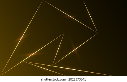 Abstract line pattern luxury gold with dark background. Illustration Vector design digital technology concept.