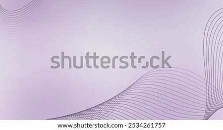 Abstract line pattern on light purple background, wavy monochrome lines suitable for banners and presentation backgrounds about beauty products, feminine advertisements and beautiful women.