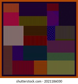 Patrón abstracto de la línea de la bufanda. Bandanas, pareos, almohadas, diseños textiles para el hogar. Resumen del fondo moderno para pañuelo textil, manta, almohada, servilleta, hijab.