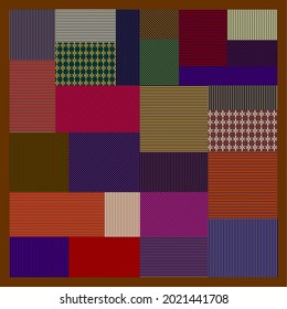 Abstract line pattern of scarf. Bandanas, pareos, pillows, home textile designs. Abstract modern background for textile scarf, blanket, pillow, napkin, hijab.