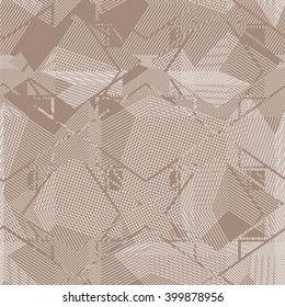 Abstract line pattern, seamless vector background.