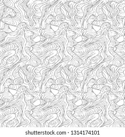 Abstract line pattern and waves of gray color isolated on white frn, current vector illustration for design and decor, fabrics, wrapping paper