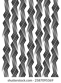 abstract line pattern zigzag black and white