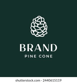 abstract line pine cone conifer logo design for all company