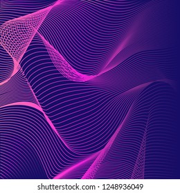 Abstract line pink blue vector background