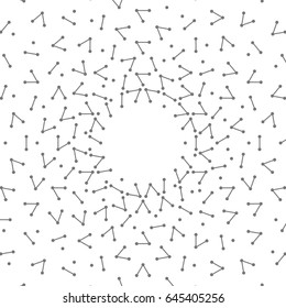 Abstract line with point background. Modern geometric pattern. Business network illustration. Vector cell design. Technology pattern.