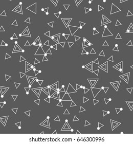 Abstract line with point background. Modern geometric pattern. Business network illustration. Vector cell design. Technology pattern.