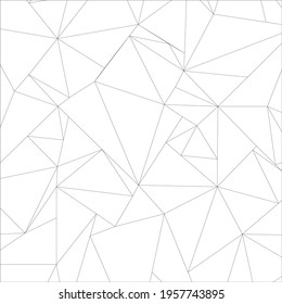 Abstract Line Polygon Pattern in Black and White