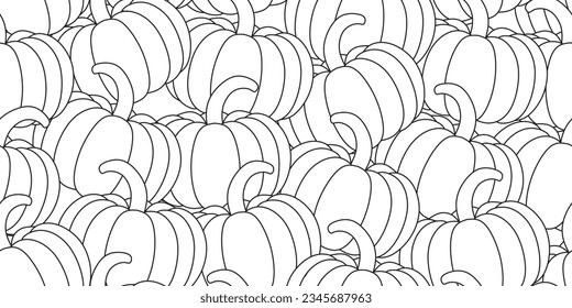 abstract line pumkins seamless pattern