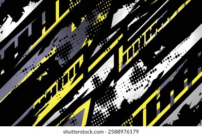 Abstract line racing background kit design graphics to wrap adventure rally car racing vehicles and livery, eps 10, editable.