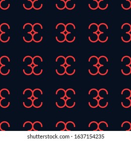 Abstract line seamless pattern with two colour combination