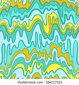 Abstract line seamless pattern with waves