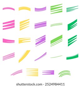 Abstract line set. Decorative ornament element