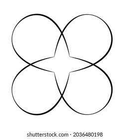 Abstract line shape. Creative motif, mandala design element