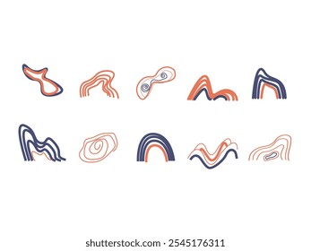 Abstract Line Shape Element Set 