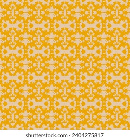 Abstract line shape flowers geometric motif basic pattern continuous background. Handmade. Ethnic and tribal motifs.