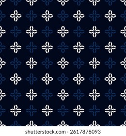 Abstract line shape flowers geometric motif basic pattern continuous background. Oriental style damask floral tile modern lux fabric design textile swatch ladies dress, man shirt all over print block.