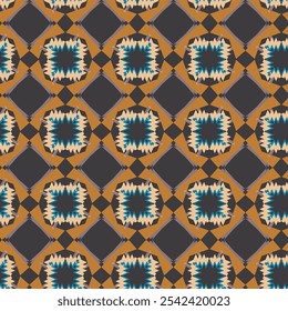 Abstract line shape geometric motif basic pattern continuous background. Oriental style tile modern lux fabric design textile swatch. 