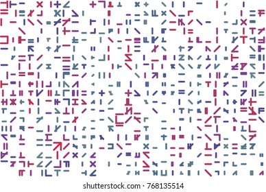 Abstract line or shape illustrations background. Vector isolated on white.