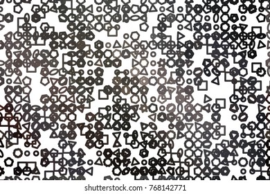 Abstract line or shape illustrations background. Vector isolated on white.