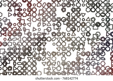 Abstract line or shape illustrations background. Vector isolated on white.
