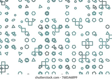 Abstract line or shape illustrations background. Vector isolated on white.