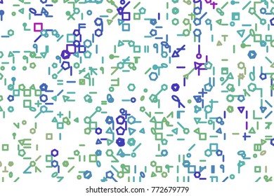 Abstract line or shape illustrations background. Vector isolated on white.