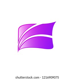 Abstract line shape square icon. Vector geometric shape