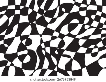 Fondo de patrón de arte de Formas de línea Abstractas. Fondo de arte de Ilustración vectorial