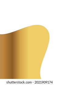 Abstract line shapes background. Golden gradient minimalistic art. Template for poster, flyer, brochure. Simple stylish design.