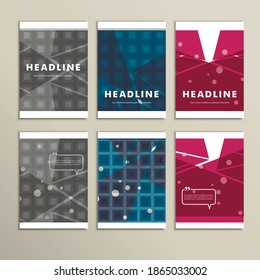 Abstract line and shapes on bright background