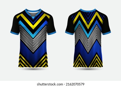 Abstract line and shapes sports jersey design t-shirts suitable for racing, soccer, gaming, motocross, gaming, cycling
