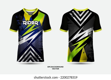 Abstract line and shapes sports jersey design t-shirts suitable for racing, soccer, gaming, motocross, gaming, cycling