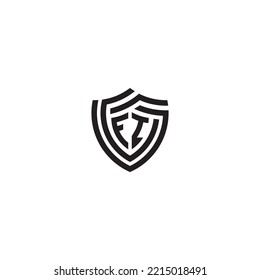 Concepto de blindaje de línea abstracto en un diseño profesional de alta calidad que se imprimirá bien en cualquier medio de impresión