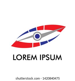 abstract line with speedometer logo icon for turbo and race company
