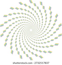 Patrón de espiral de línea Abstractas con rayas de colores del arco iris