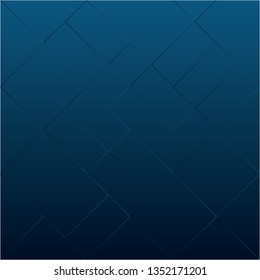 Abstract line square on blue color background, vector illustration