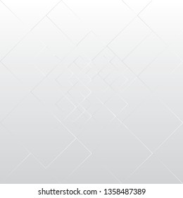 Abstract line square on white color background, vector illustration