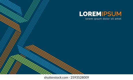Abstract Line Stroke Composition Crossing Each Other
