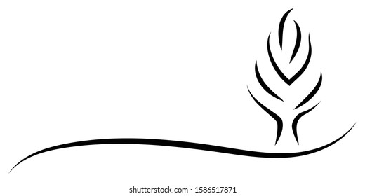 abstract line stroke tree design