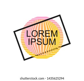 Abstract line style circle with gradient design