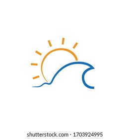 

abstract line sun wave symbol